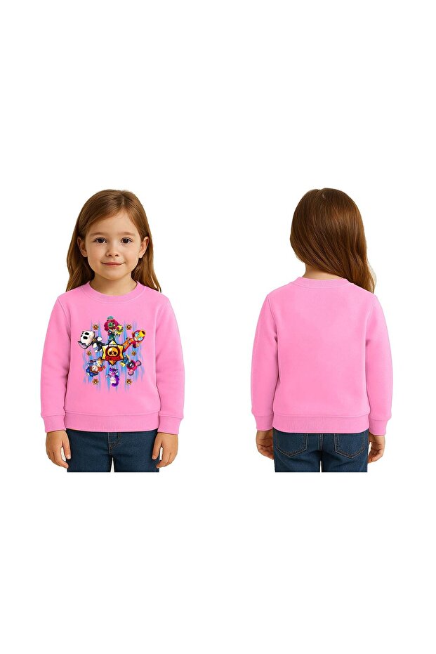 Unisex Brawl Stars Printed Children's Swaetshirt 3 Thread Raster