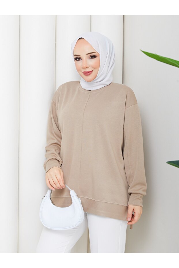 Kadın Oversize Basic Tunik - 1