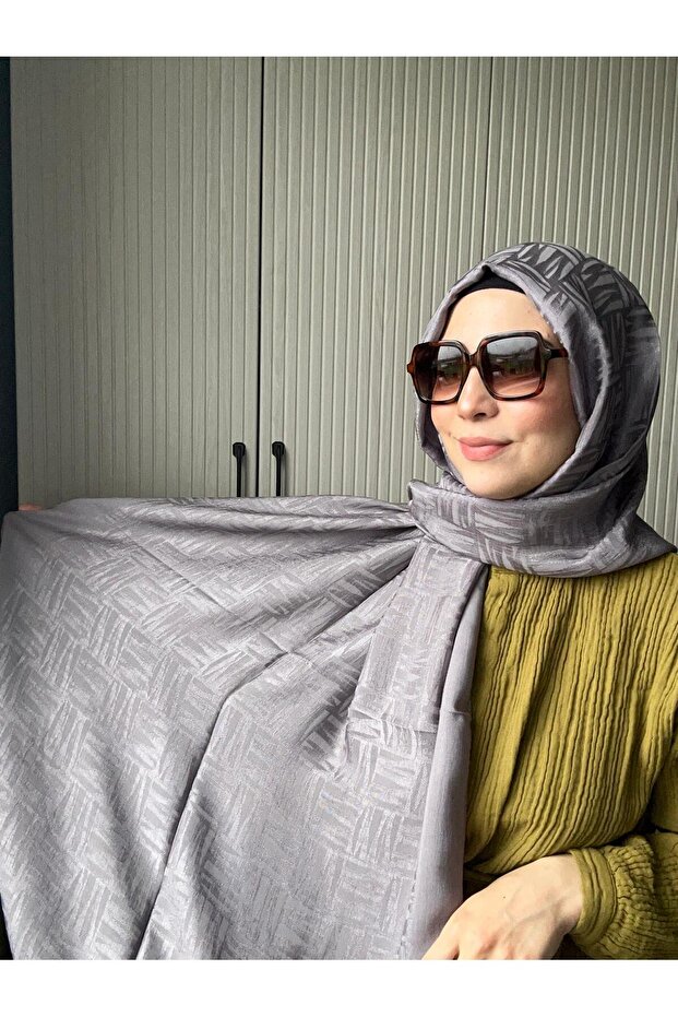 وشاح نورا شال إليسا رمادي