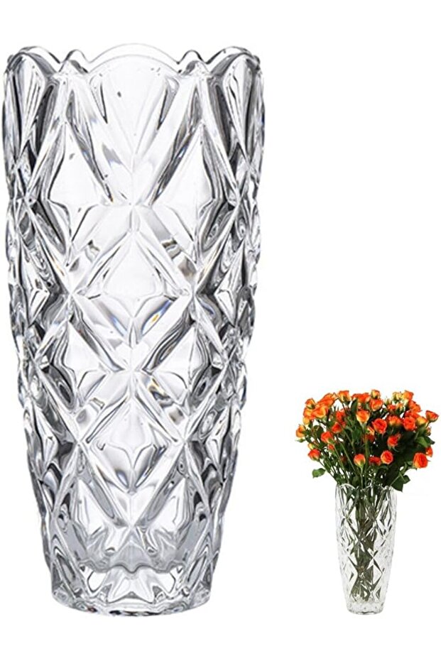 Glass Flower Vase, 25 cm