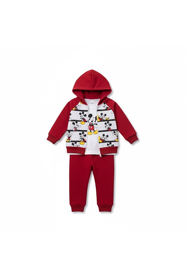 Mickey Cardigan Baby Boy Top and Bottom Set 3-Piece Set