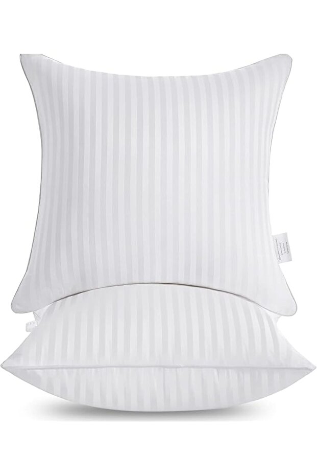 Throw Pillow Cushion, Decorative Firm and Fluffy Square Pillows for Bed & Sofa, Super Soft