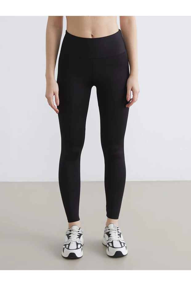 Black High Waist Recovery Women's Sports Leggings - 3