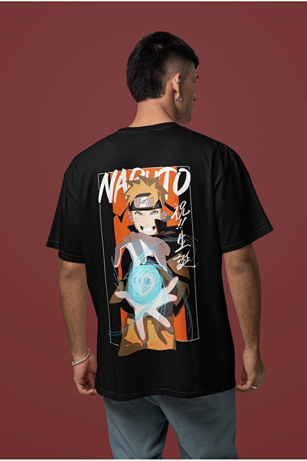 Naruto Uzumaki Back Printed Unisex Oversized Anime T-Shirt