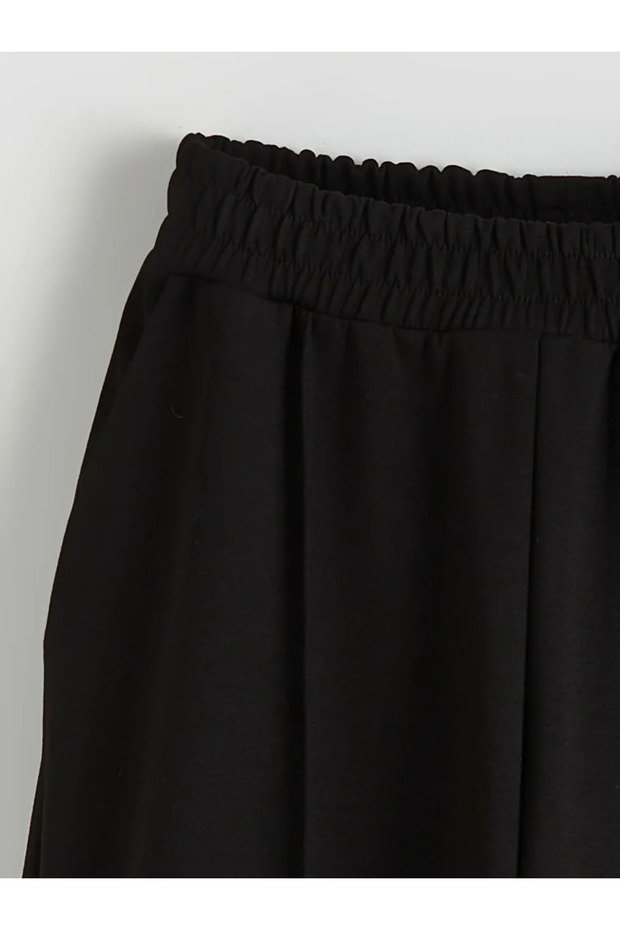 Black Soft Touch Women's Sweatpants with Elastic Waistband - 5