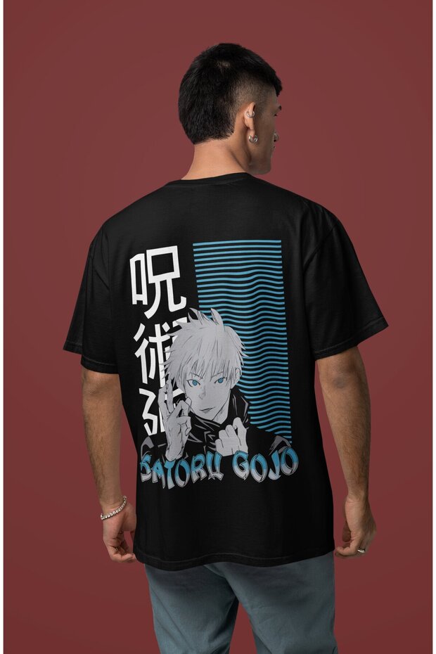 Jujutsu Kaisen Gojo Satoru Back Printed Unisex Oversized Anime T-Shirt