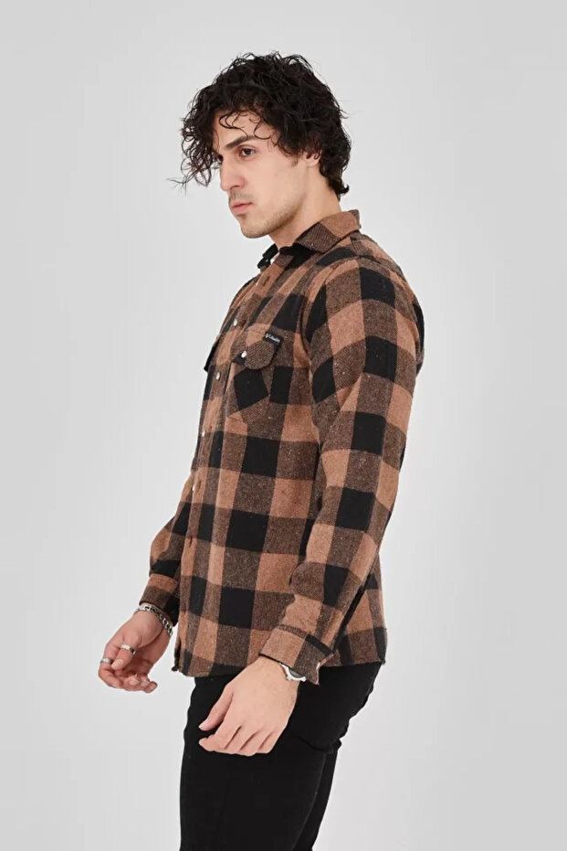 Men's Lumberjack Shirt - Brown - 2