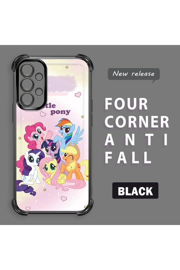 Samsung Galaxy A13 4g Compatible Transparent Silicone Camera Protection Anti-Bump Pony Pattern Case