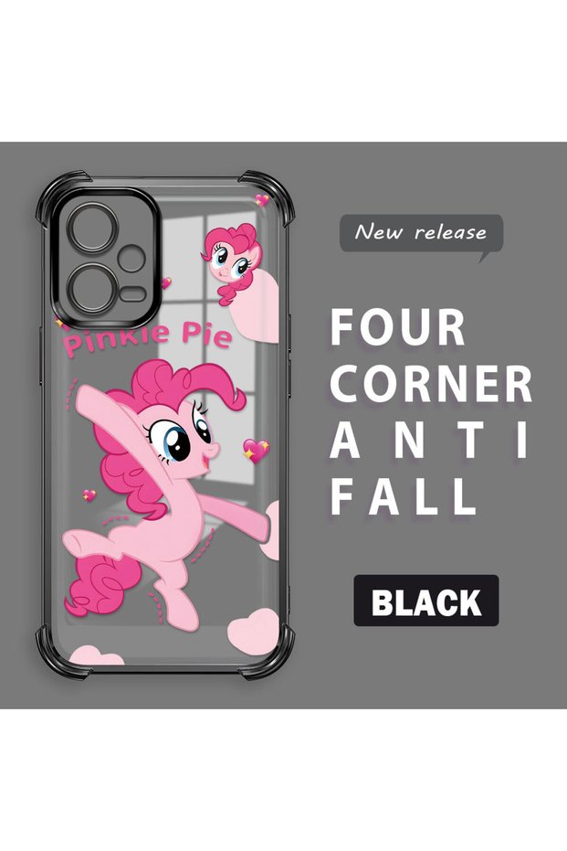 Poco X5 5g Compatible Transparent Silicone Case Pony Pattern Camera Protection Anti-Shock