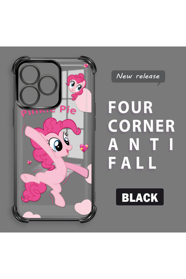 Realme Note 50 4g Compatible Transparent Silicone Case Pony Pattern Camera Protection Anti-Shock
