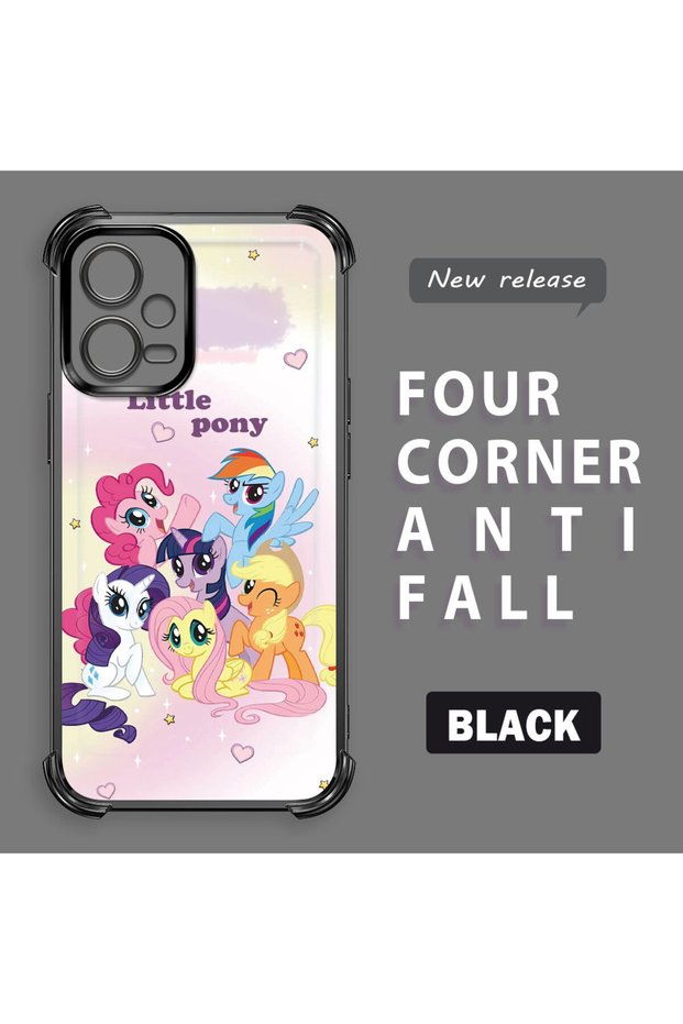 Poco X5 5g Compatible Transparent Silicone Camera Protection Anti-Bump Pony Pattern Case
