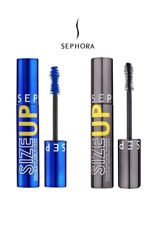 Size Up Ultra Black 01 Set, Black + Size Up Volume Mascara - Blue, 12.5g - 1