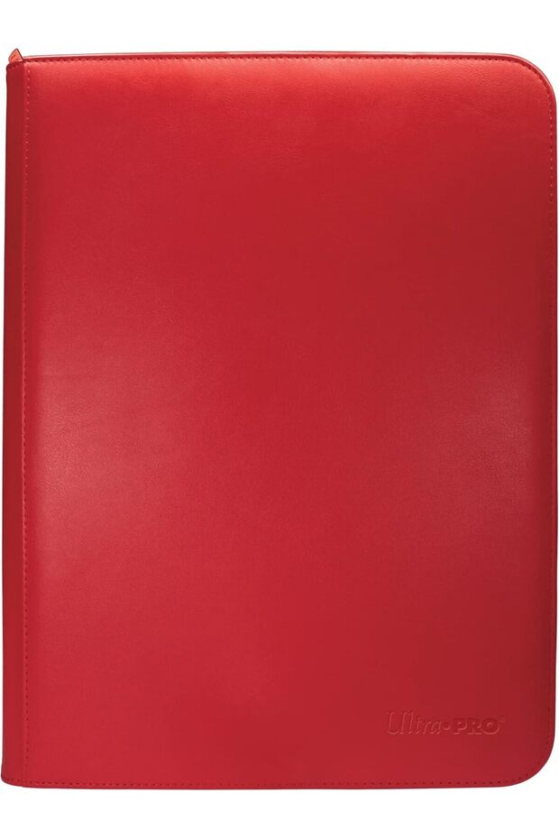 Zippered Pro Binder Red 9-Pocket 360 Card Capacity Album