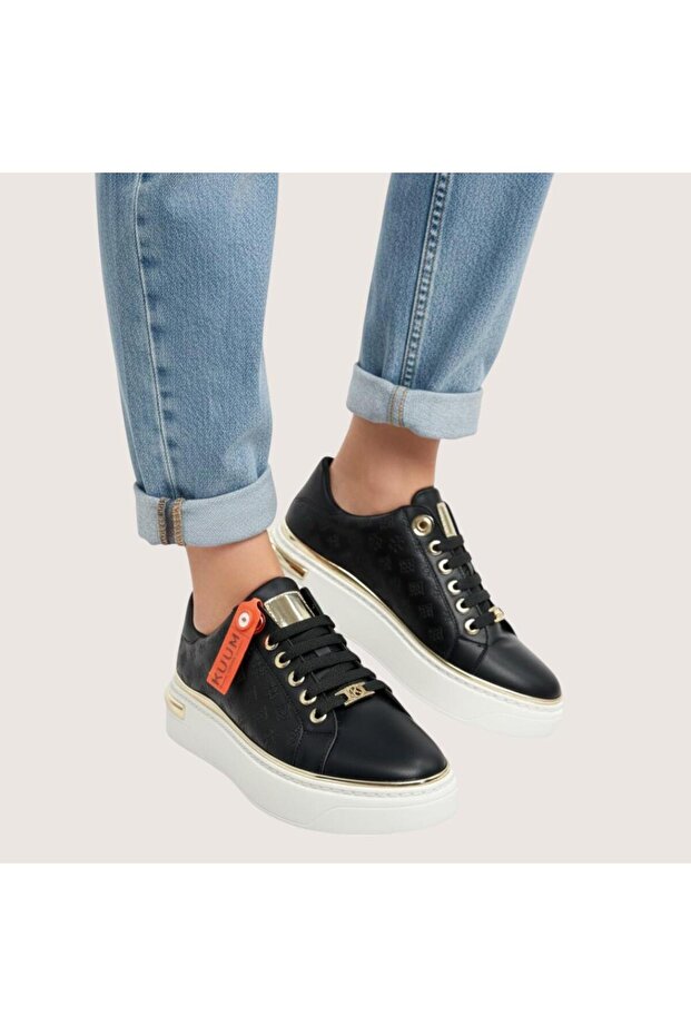 Sneakers Black Women's Shoes Stylish Aesthetic Premium Product - 2