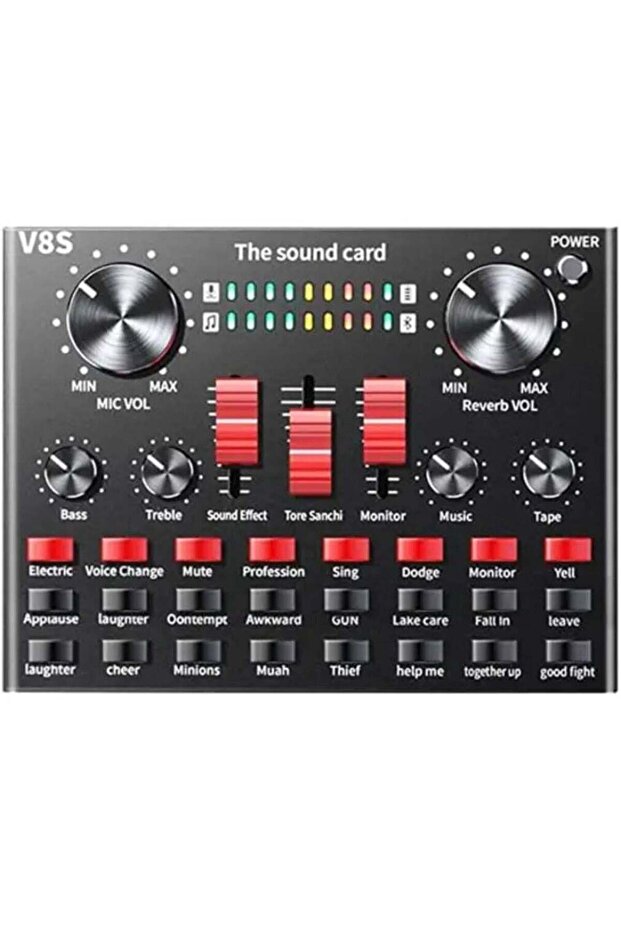 V8S Wireless Microphone Sound Card Professional Condenser With Small Tripod For Live Streaming Studi