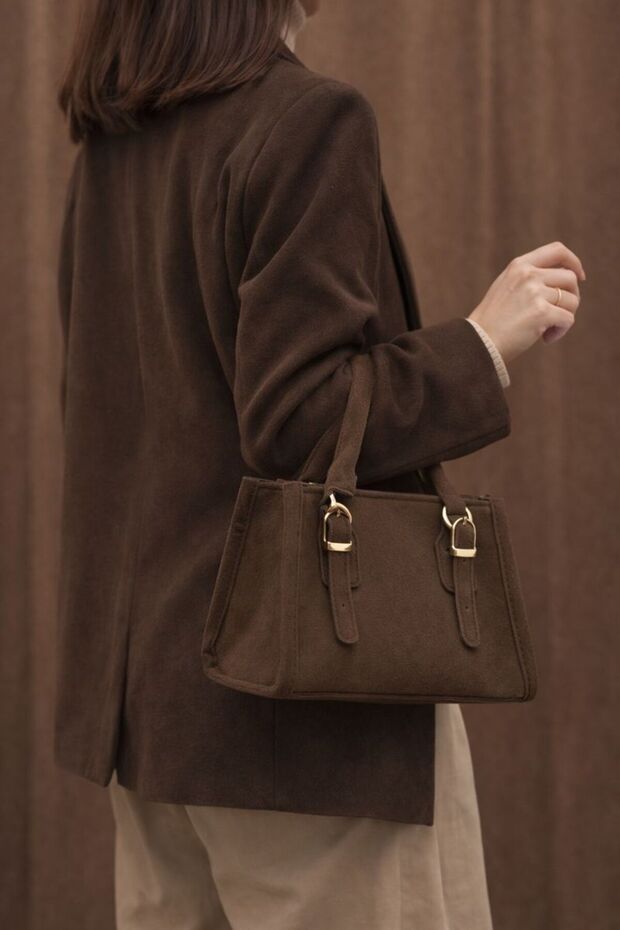 Mini Süet Çapraz Çanta - 4