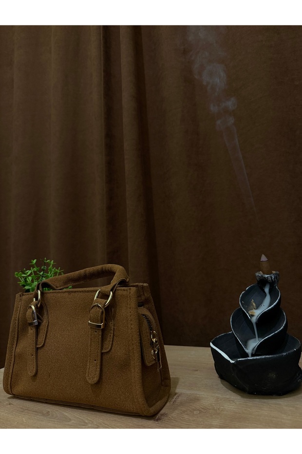 Mini Süet Çapraz Çanta - 5