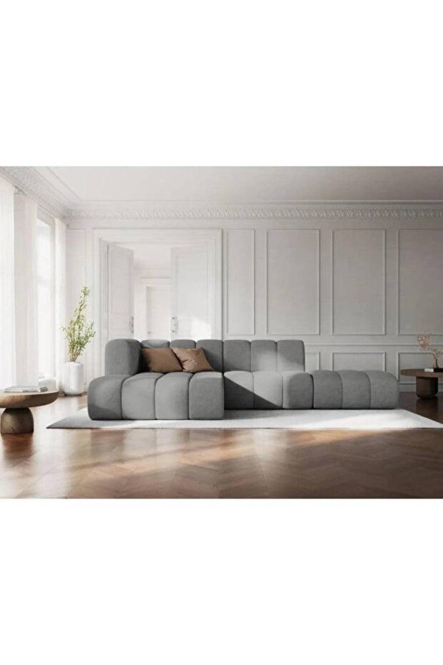 أريكة زاوية رمادية داكنة موديل "أسالا" - 1