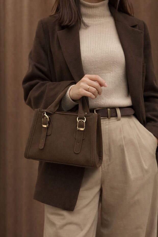 Mini Süet Çapraz Çanta - 2