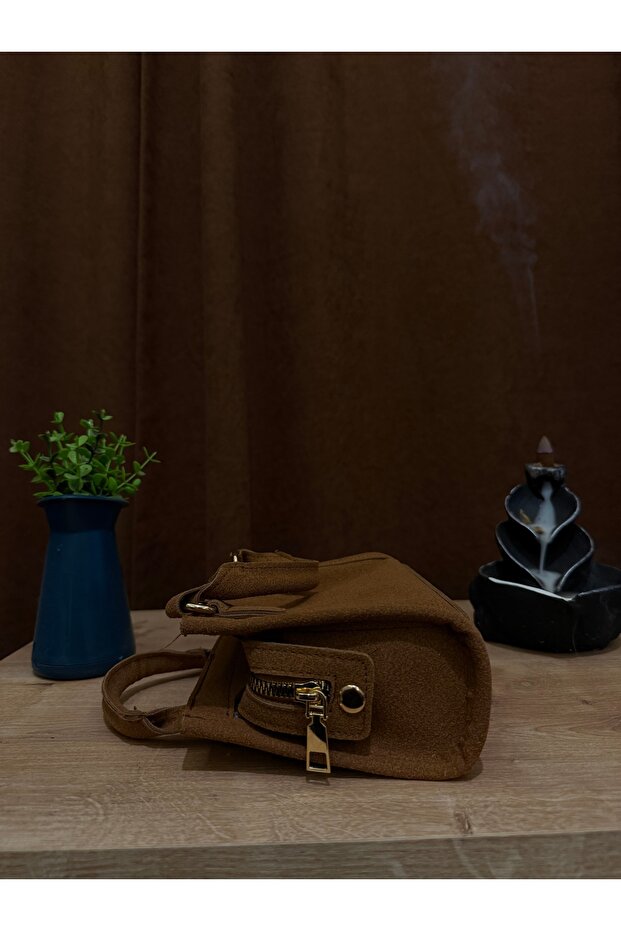 Mini Süet Çapraz Çanta - 7