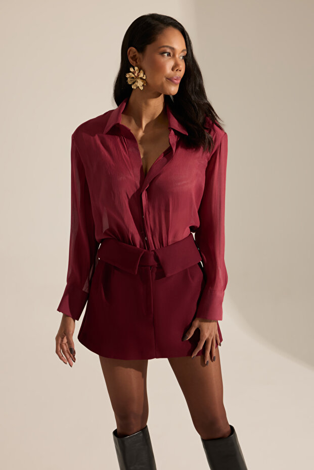 Lorenor Bordo Mini Etek - 4