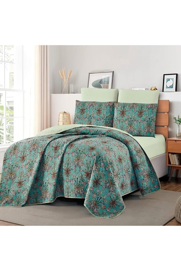Dream Fashion Digital Print King Size Bedspread Set - 2