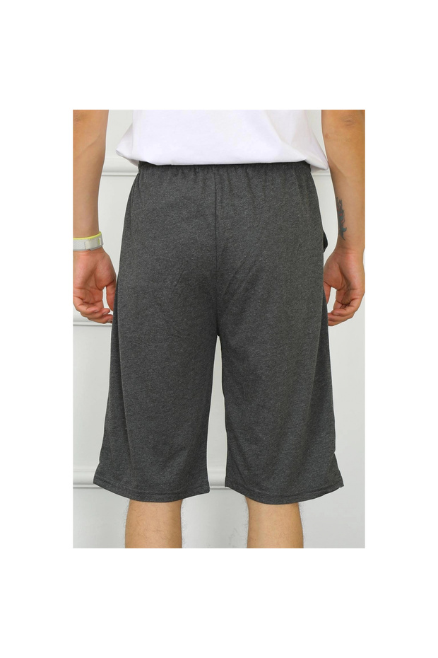 Mi̇ray- Men's Cotton Anthracite Capri Pants - 4