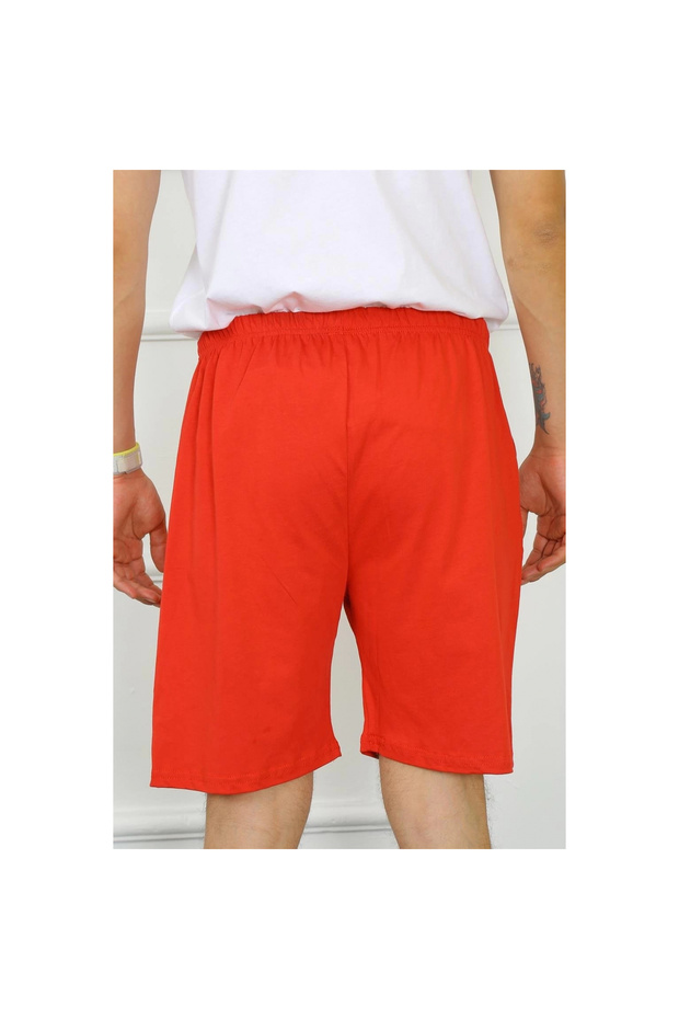 Mi̇ray- Men's Cotton Red Shorts - 4