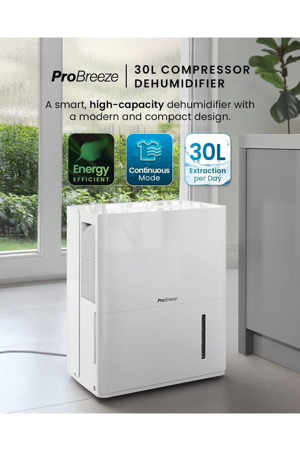 30L Smart Dehumidifier with Wi-Fi App