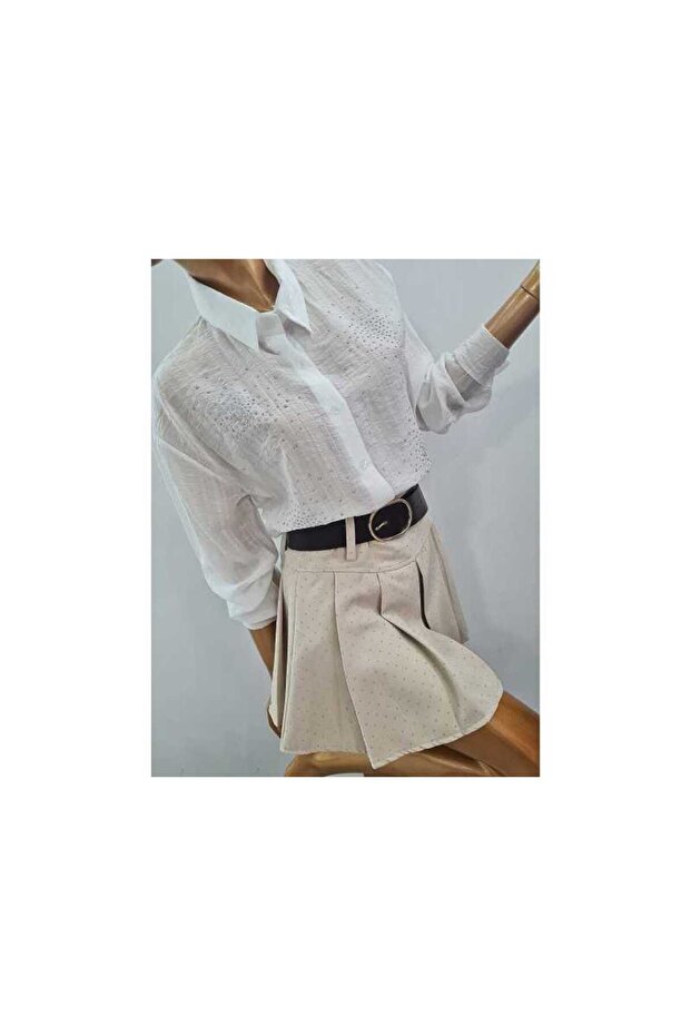 WHITE SEQUIN SHIRT - WHITE, ONE SIZE - 2