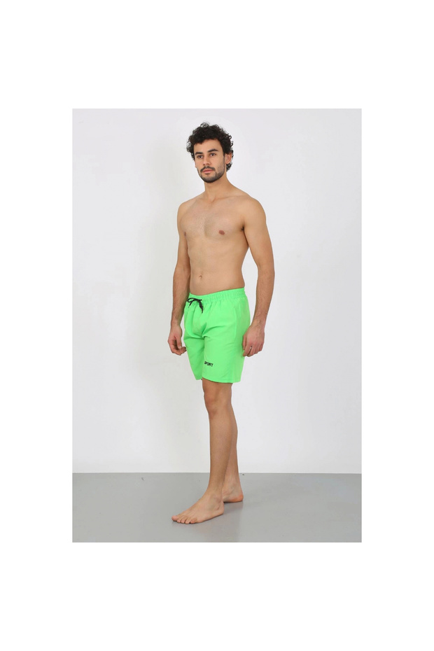 Mi̇ray- Men's Zipper Pocket Swim Shorts Pistachio Green - 3