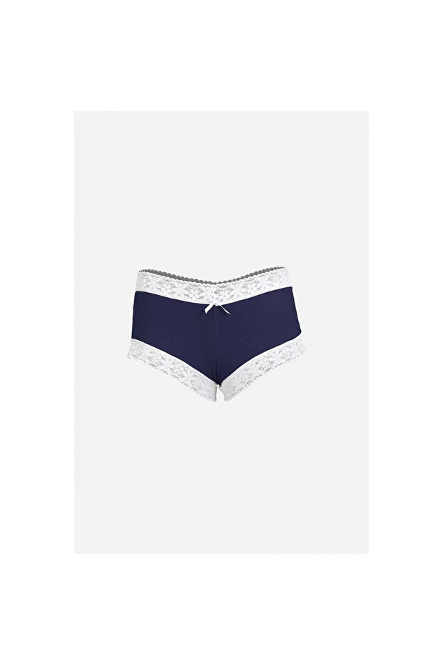 Mi̇ray- Women's Cotton 2-Pack Boxer Navy Blue - 2