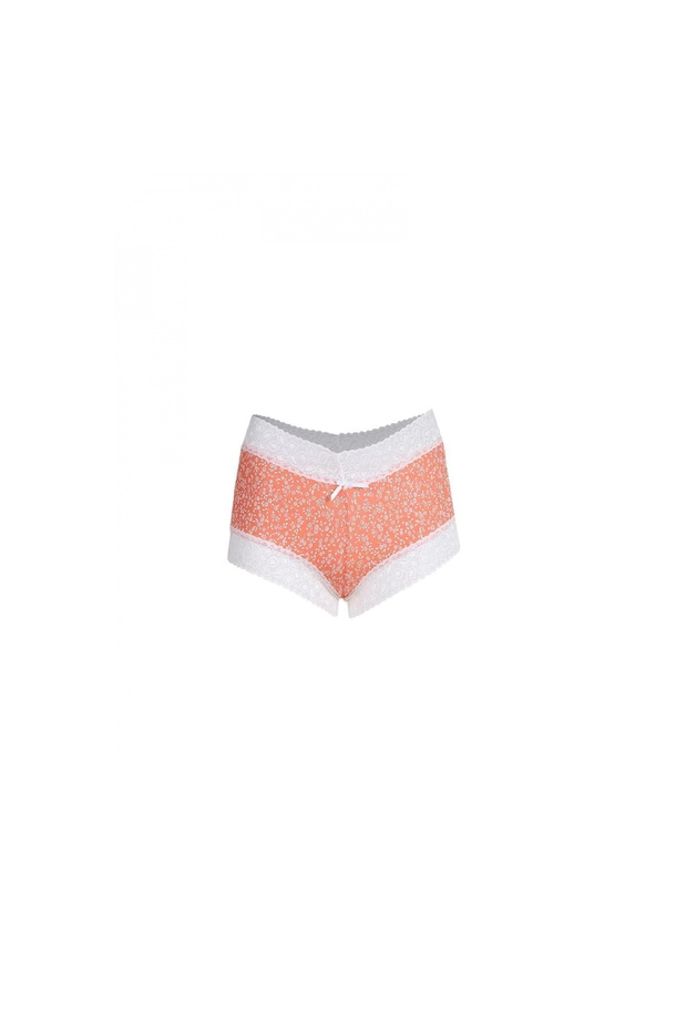 Mi̇ray- Women's Cotton 2-Piece Boxer Shorts Salmon - 2