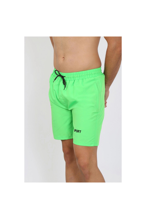 Mi̇ray- Men's Zipper Pocket Swim Shorts Pistachio Green - 4