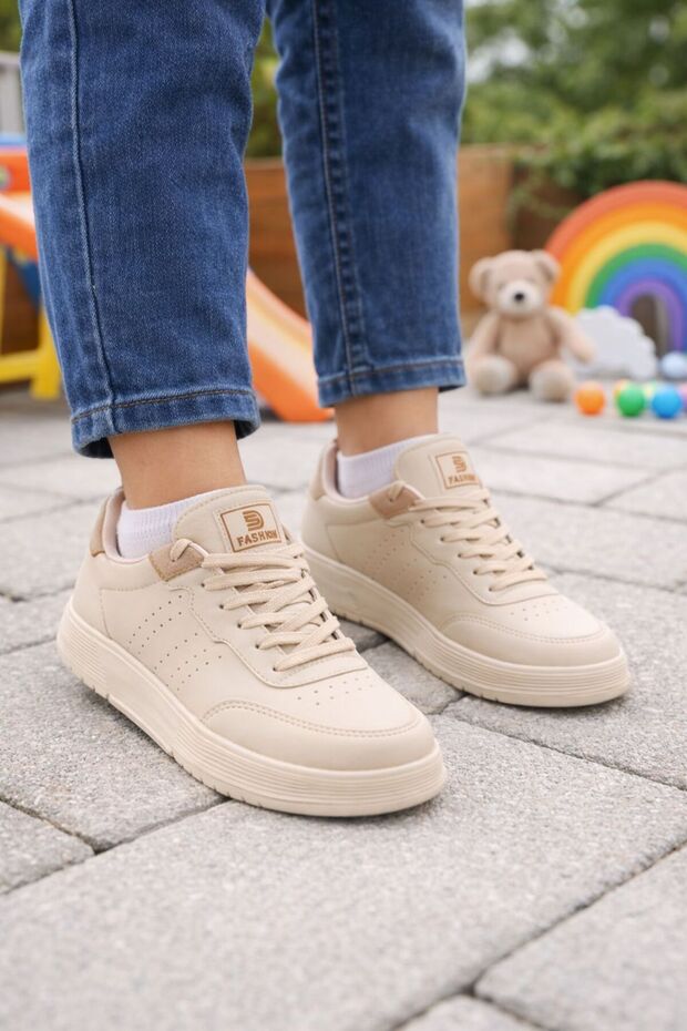 Children's Unisex Orthopedic Sole Lightweight Anatomical Lace-Up Sneakers Sneakers with Memory Foam Insole