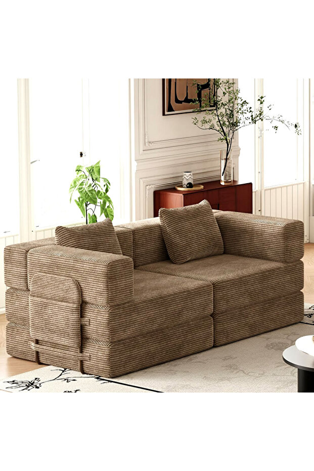 Foamly Minimalist Yikanabilir Kumasli Cok Amacli Tamamen Sunger Lego Aktivite Kanepe