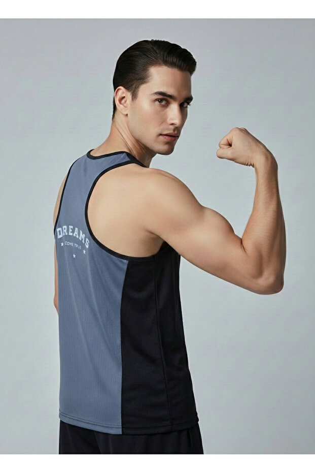 Men's sleeveless sportswear set, sports shirt and shorts, for exercise, running and other sports. - 8