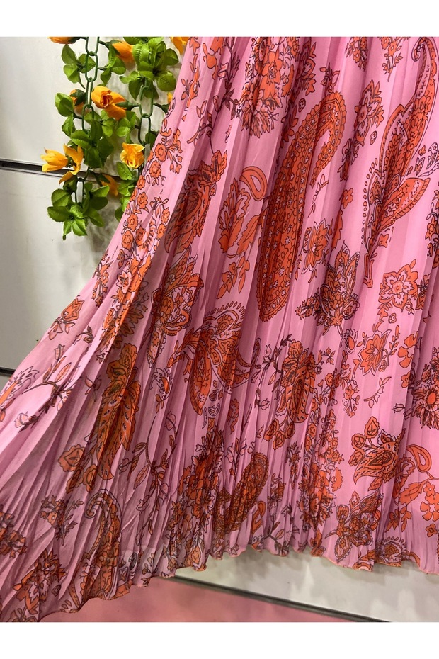 Patterned Chiffon Bell Skirt - 2