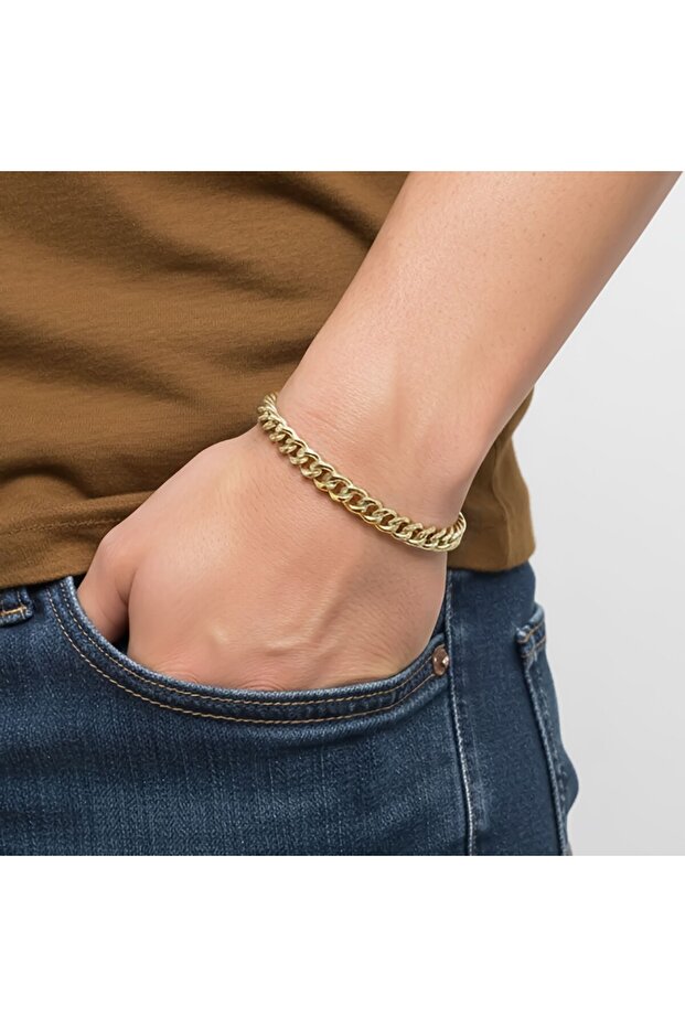 Men's Scrub Mariner Steel Chain Bracelet 6mm