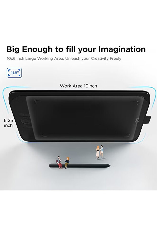 Drawing Tablet,UGEE M808 10x6 Inch, Digital Art Tablet for Drawing, Design, Online Teaching - 2