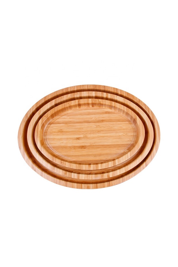 Modern Single Layer Bamboo Tray - 1