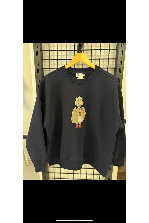 LACİVERT SWEAT OVERSİZE - 2