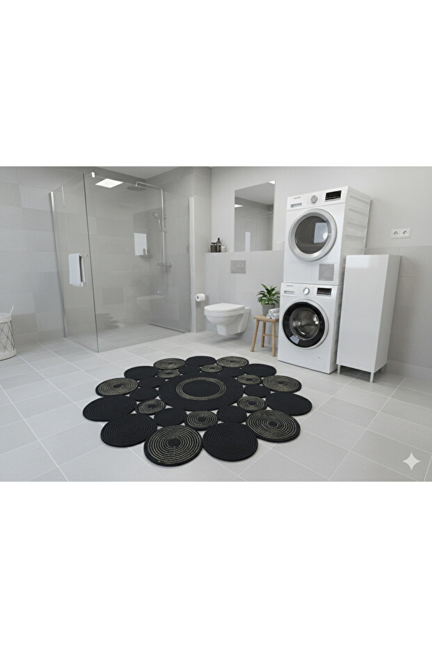 Papatya Carpet Black with Gold Gilding Decoration - 3