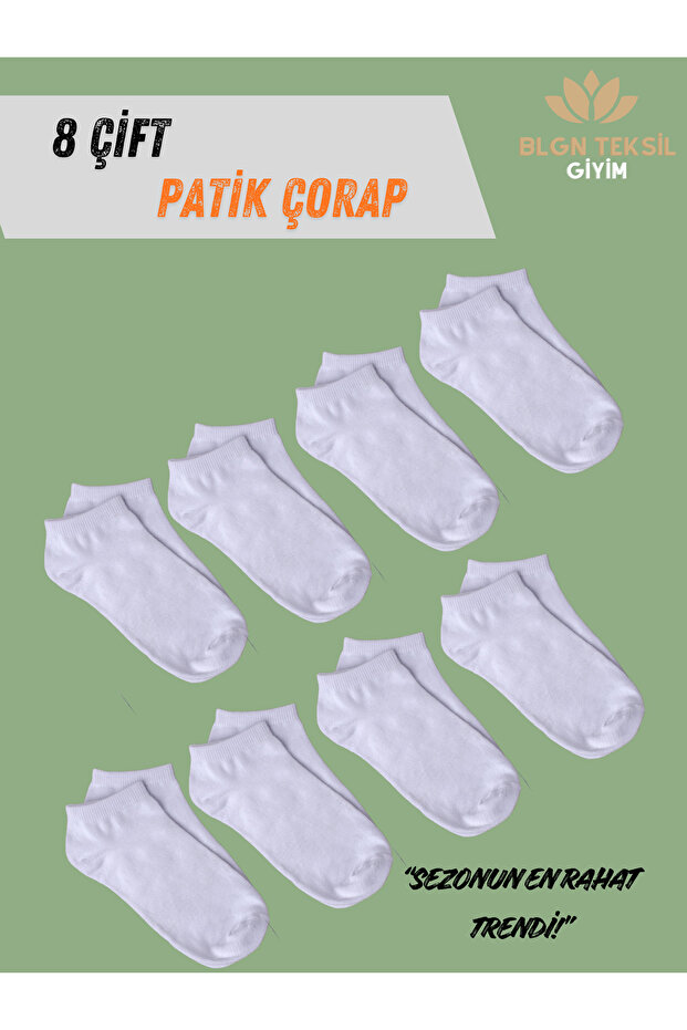BEYAZ PATİK ÇORAP 8 ÇİFT