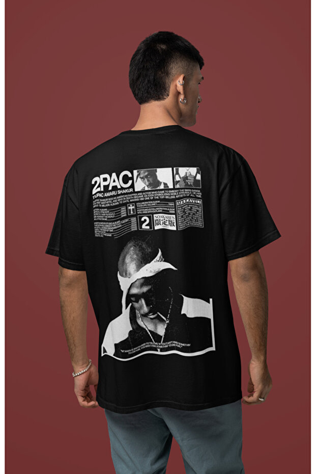 تي شيرت توباك رابر ريتورن مطبوع للجنسين قصة فضفاضة تي شيرت 2Pac للمغني