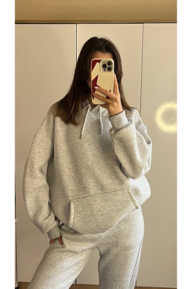 طقم رياضي فاخر بثلاث خيوط مع بطانة من الصوف - 1