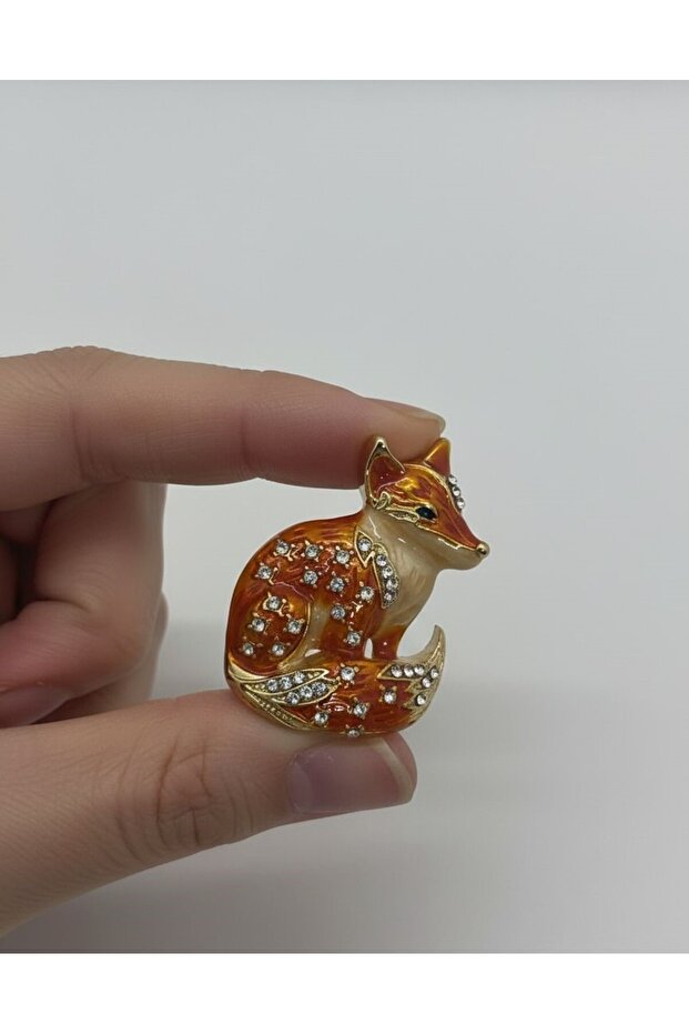 TİLKİ MODEL METAL BROŞ - 3