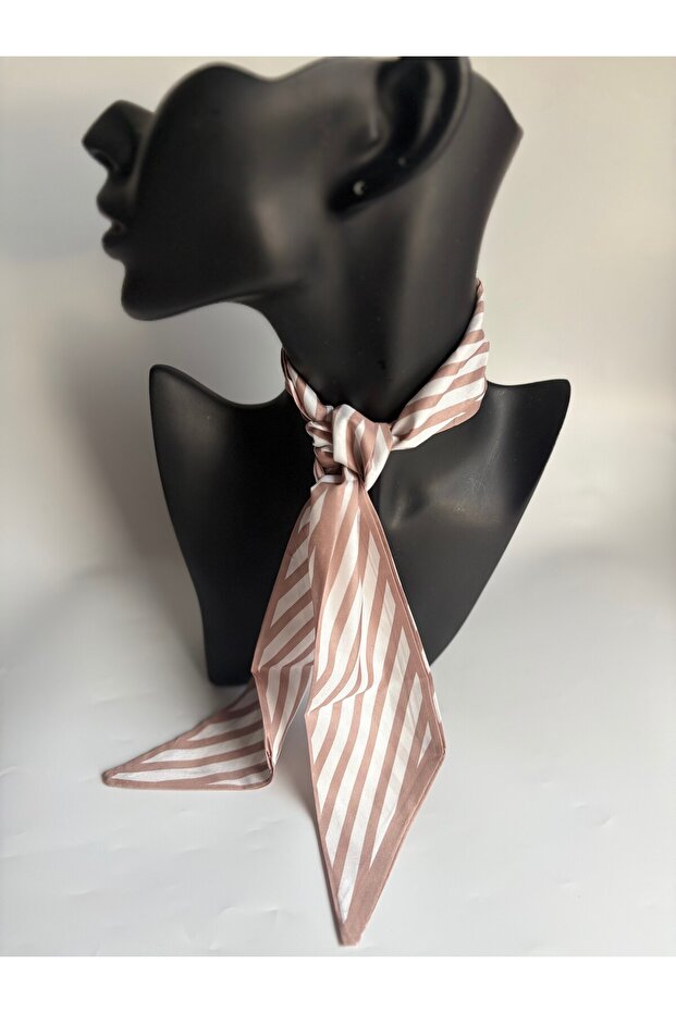 Patterned Thin Scarf, Ribbon (6X85 cm)