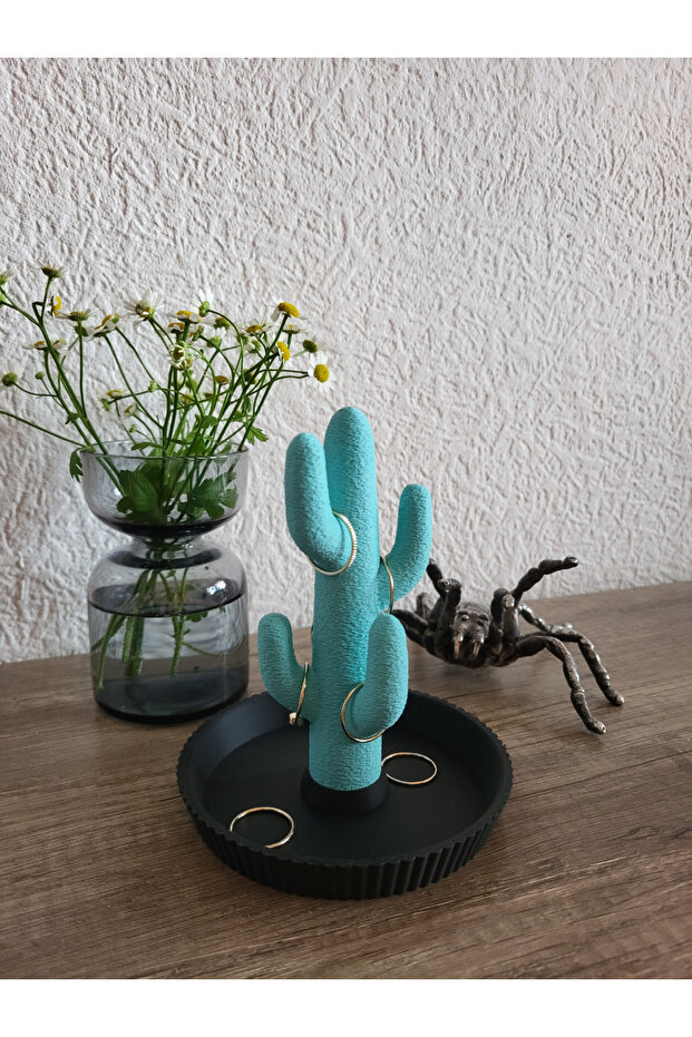 حامل خواتم كبير على شكل صبار - 3