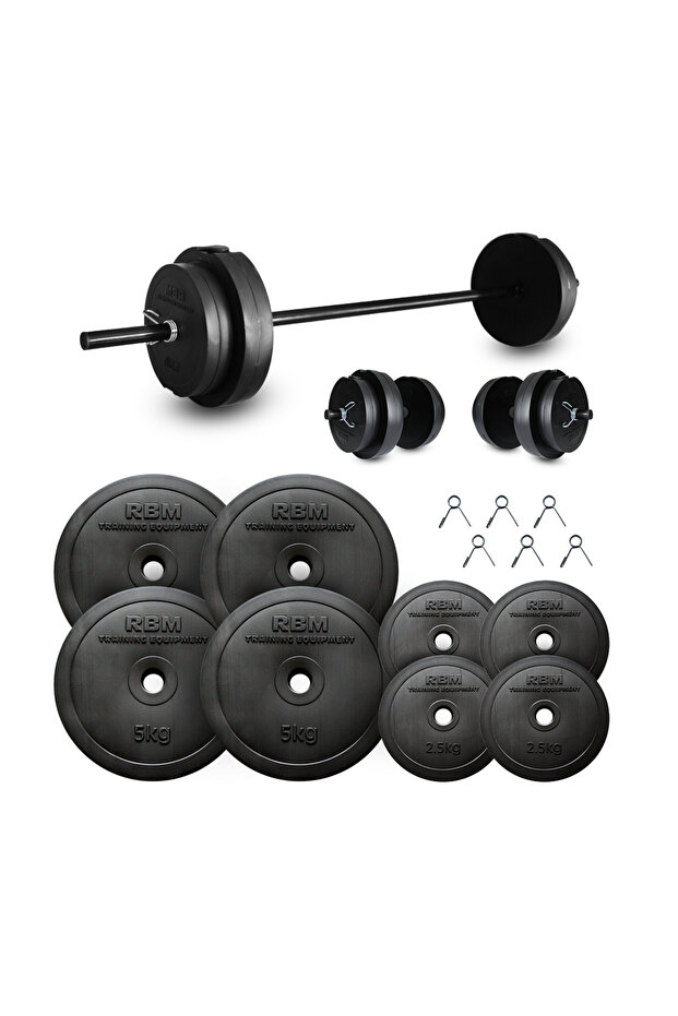 Dambıl Premium 35 Kg Halter Seti Seti Ve Fitness Ağırlık Seti (orijinal Hammadde)